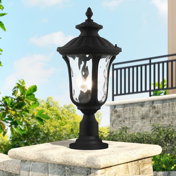 Livex Lighting Oxford 3 Light Textured Black Outdoor Post Top Lantern  7859-14 - The Home Depot