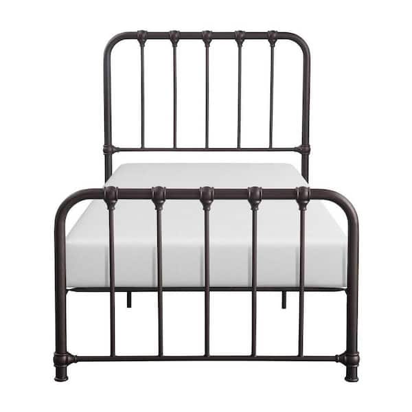 EVERGLADE HOME Jocelyn Dark Bronze Metal Frame Twin Platform Bed