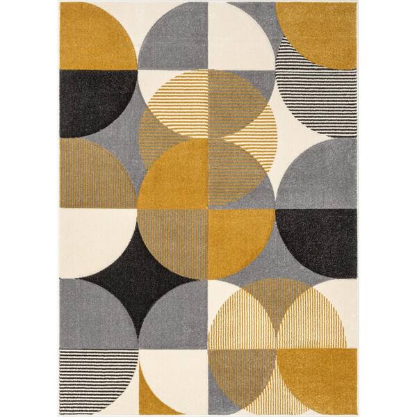 Bliss Rugs Derrick Contemporary Scatter Rug, Size: 2' x 3', Yellow