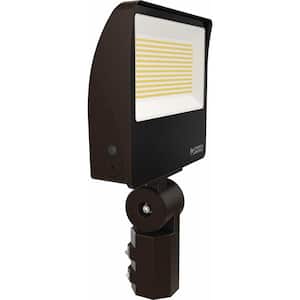 Contractor Select Dark Bronze Outdoor Integrated LED Flood Light with Switchable Lumens and CCT