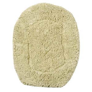 Waterford Collection 100% Cotton Tufted Bath Rug, 18x18 in. Toilet Lid Cover, Green