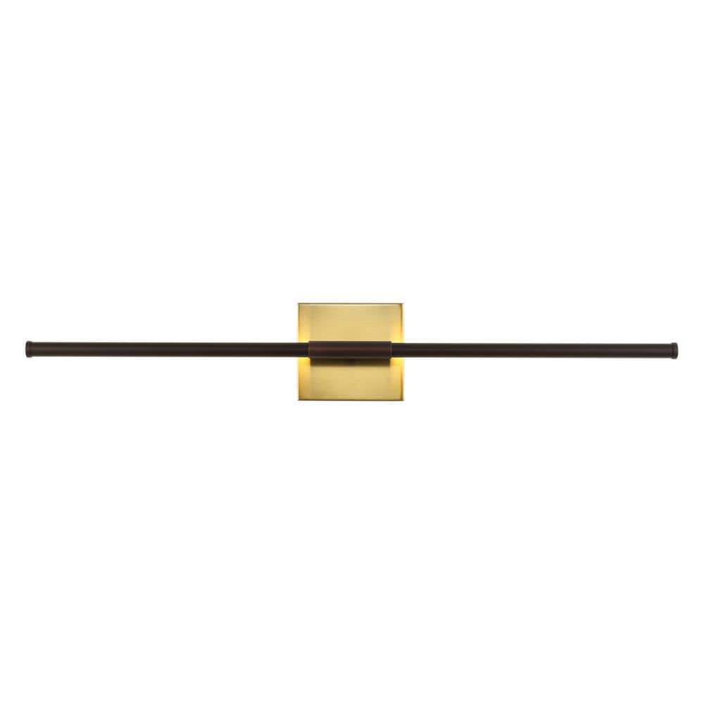 Oil Rubbed Bronze and Brass Gold Dimmable LED Wall Sconce