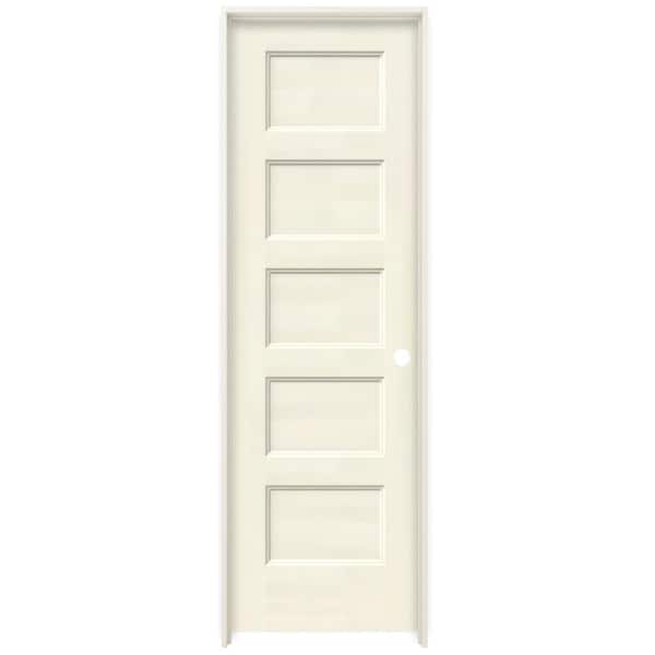 JELD-WEN 24 in. x 80 in. Conmore French Vanilla Paint Smooth Solid Core Molded Composite Single Prehung Interior Door