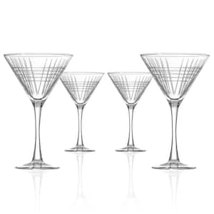 Matchstick 10 fl. oz. Martini Glass Set (Set of 4)