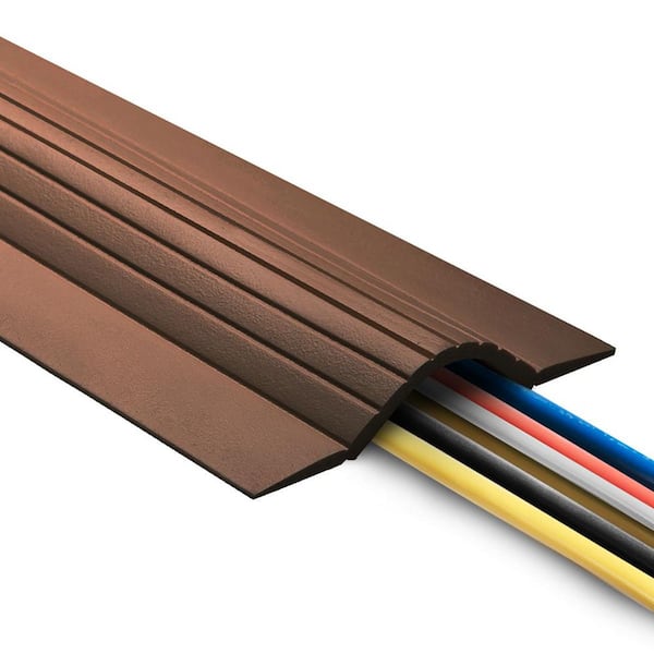5 ft. Cable Blanket Low Profile Cord Cover and Protector for Floor in Brown