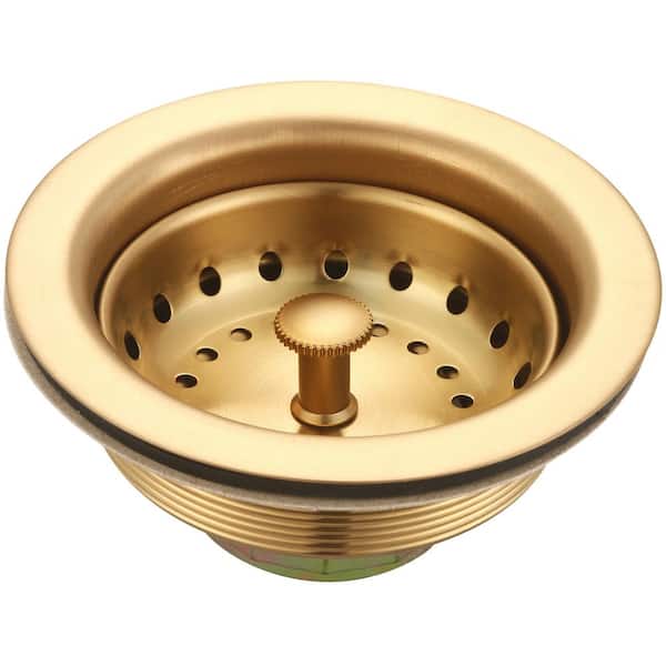 OLYMPIA 4.8 in. W Grid Kitchen Sink Drainin Brushed Gold
