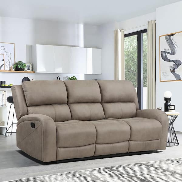 Microfiber reclining online sofa