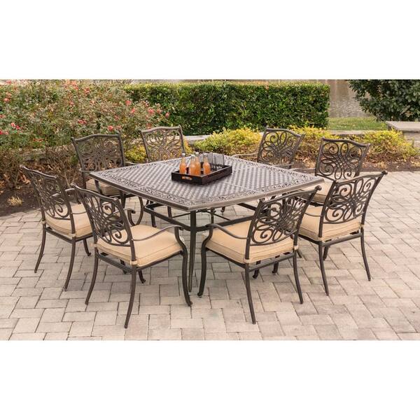 9 piece best sale aluminium outdoor setting