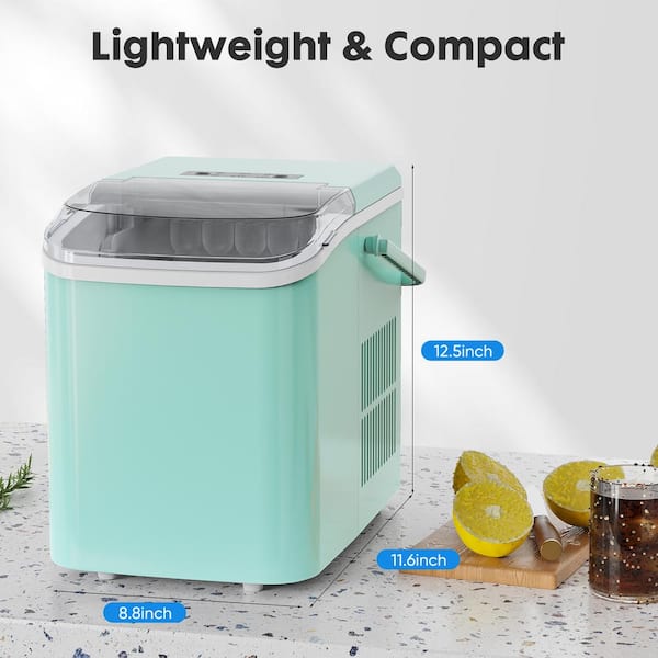 Otryad Small Portable Home Use Ice Maker in Green, 26 qt. Cooler