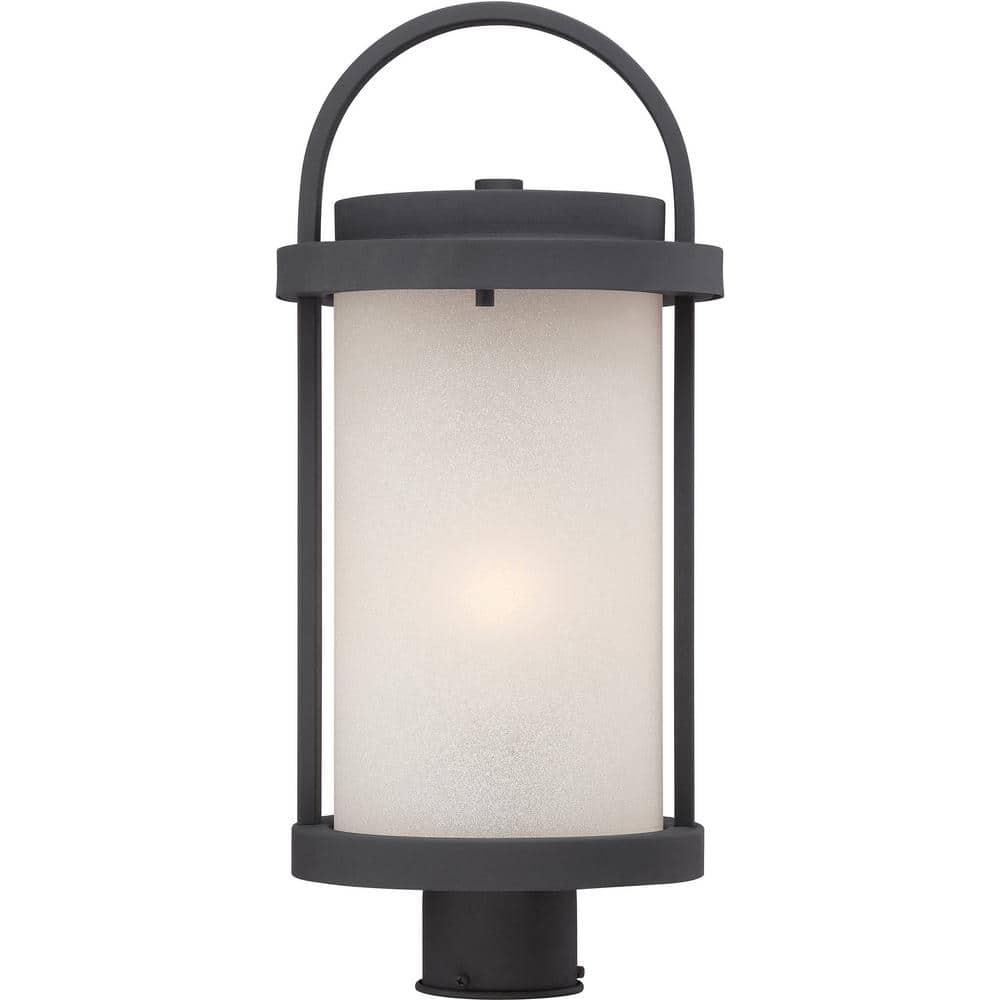 SATCO 1Light Outdoor Textured Black Integrated LED Post Light 62/654