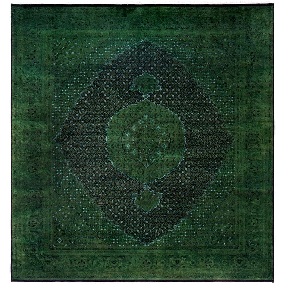 Fine Vibrance Green 8 X 10 Hand-Knotted Wool Indoor Area Rug price history on PriceWatchPro
