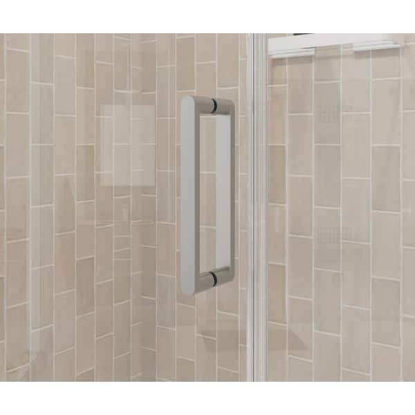 MAAX Manhattan 33 in. to 35 in. W x 68 in. H Frameless Pivot