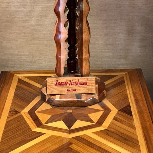 Cherry Finish Trophy Base - 5.5 x 4