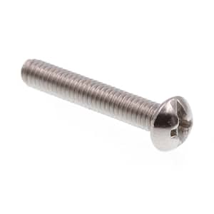 #8-32 x 1 in. Grade 18-8 Stainless Steel Phillips/Slotted Combination Drive Round Head Machine Screws (25-Pack)
