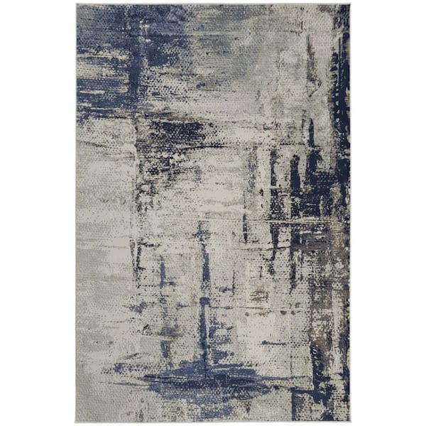 Gray 8 x 12 ft. Loomed Abstract Rectangle Indoor Area Rug