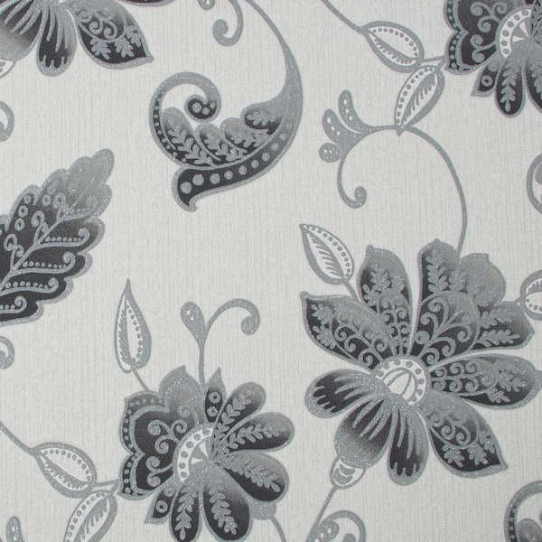 Unbranded Juliet Onyx Vinyl Peelable Roll (Covers 56 sq. ft.)