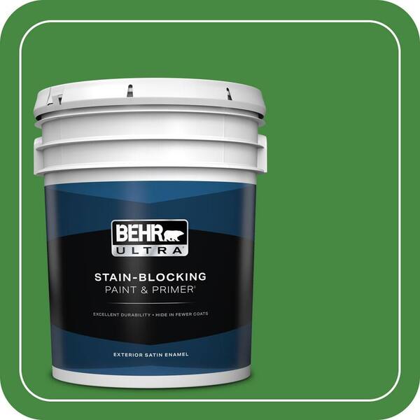 BEHR ULTRA 5 gal. #T12-9 Level Up Satin Enamel Exterior Paint & Primer