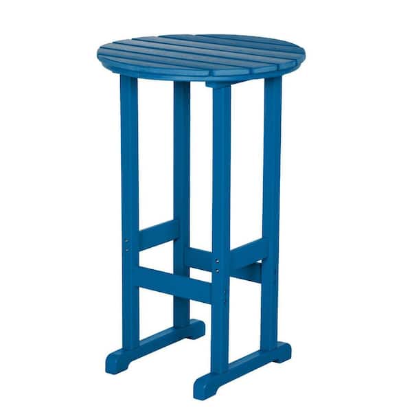 Unbranded 40 in. HDPE Round Outdoor Bar Table Pub Table Patio Bistro Bar Table Tall Bistro Table for Deck, Porch, Backyard, Garden