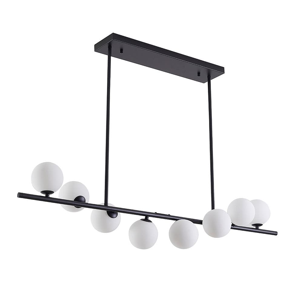 Black Crystal Plug-in Chandelier with Metal Frame