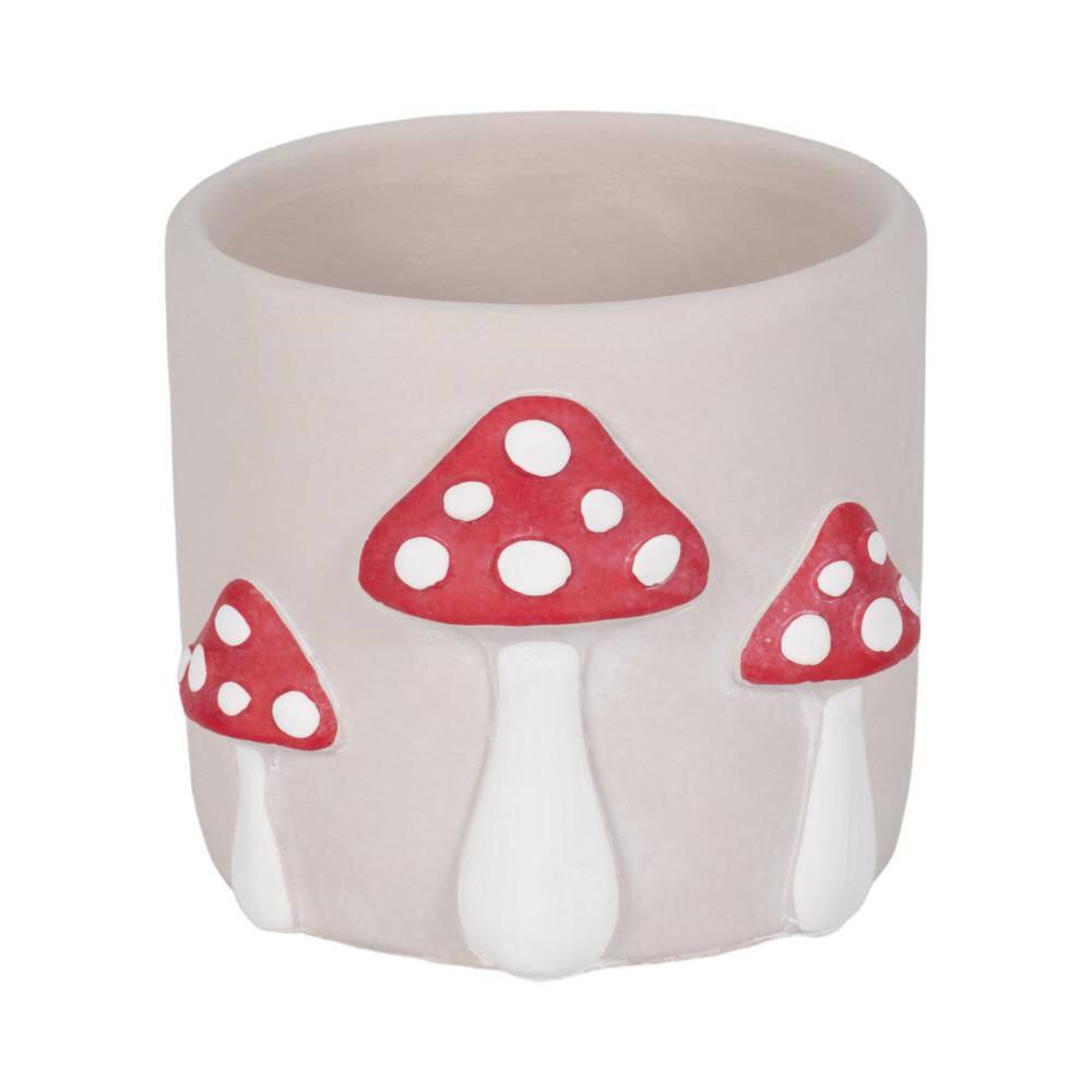 Red Ceramic Magic Mushroom Applique Planter (6 in. W x 5 in. H) price history on PriceWatchPro