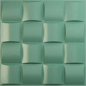 19 5/8 in. x 19 5/8 in. Baile EnduraWall Decorative 3D Wall Panel, Sea Mist (12-Pack for 32.04 Sq. Ft.)