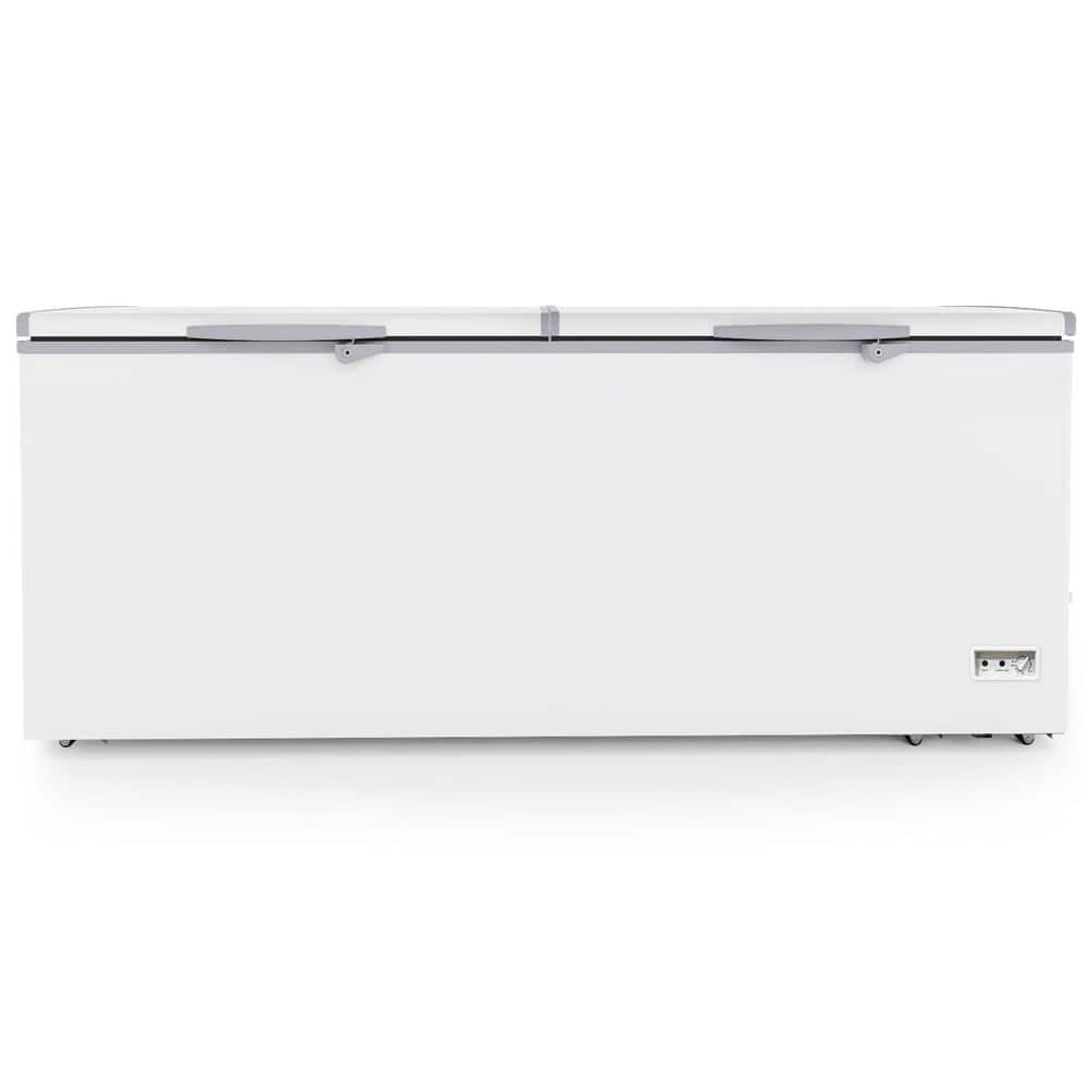 25 cu. ft. Double Door Manual Defrost Chest Freezer Display Freezer in White with Wheels and Saft Lock price history on PriceWatchPro