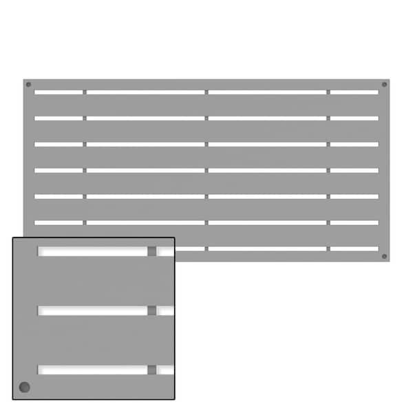 2 ft. x 4 ft. Boardwalk Gray Polypropylene Decorative Screen Panel