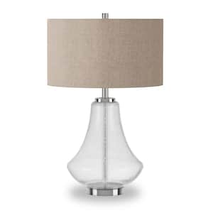 Simplee Adesso Carrie 22 in. Clear Ribbed Glass with Antique Brass Neck  Table Lamp SL3716-03 - The Home Depot