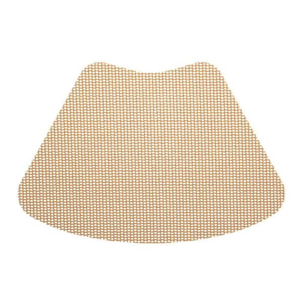 Fishnet 19 in. x 13 in. Camel PVC Covered Jute Wedge Placemat (Set of 6)