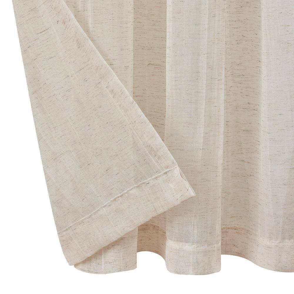 Natural Light-Filtering Linen Blend Curtain Panels, 50'' W x 96'' H