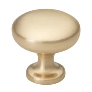 1-1/8 in. Champagne Gold Finish Classic Round Solid Cabinet Knobs (10-Pack)