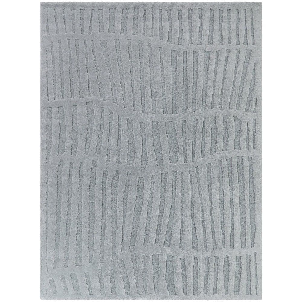 Calliope Teal 7 ft. 10 in. x 10 ft. Organic Stripe Area Rug price history on PriceWatchPro
