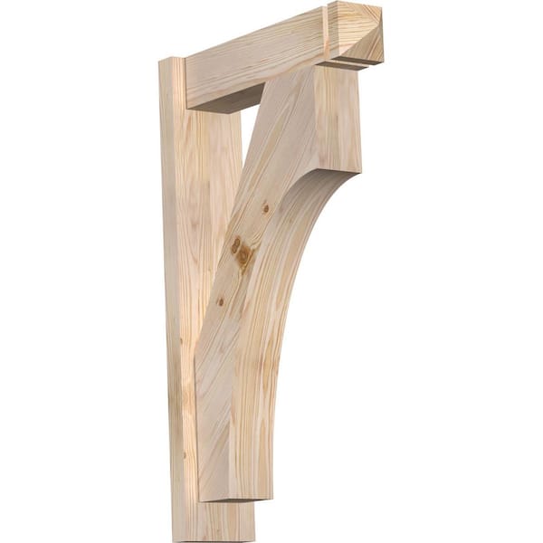 Ekena Millwork 6 in. x 32 in. x 20 in. Douglas Fir Westlake Arts and Crafts Smooth Outlooker