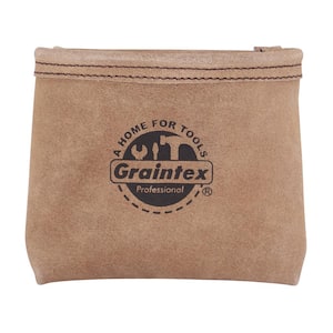 1-Pocket Suede Leather Nail and Tool Pouch
