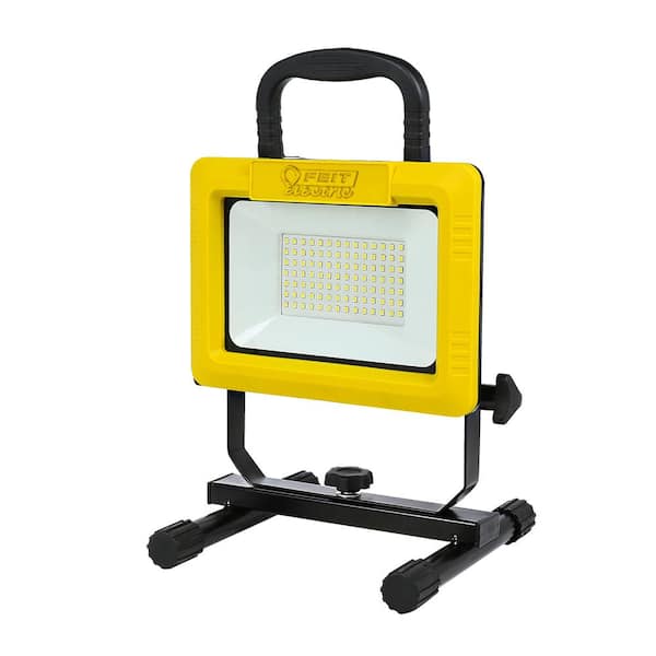Feit Electric 6000 Lumens ProSeries Ultra Bright Flood IP65 Weatherproof 5000K Plug-in Portable H-Stand LED Work Light (2-Pack)