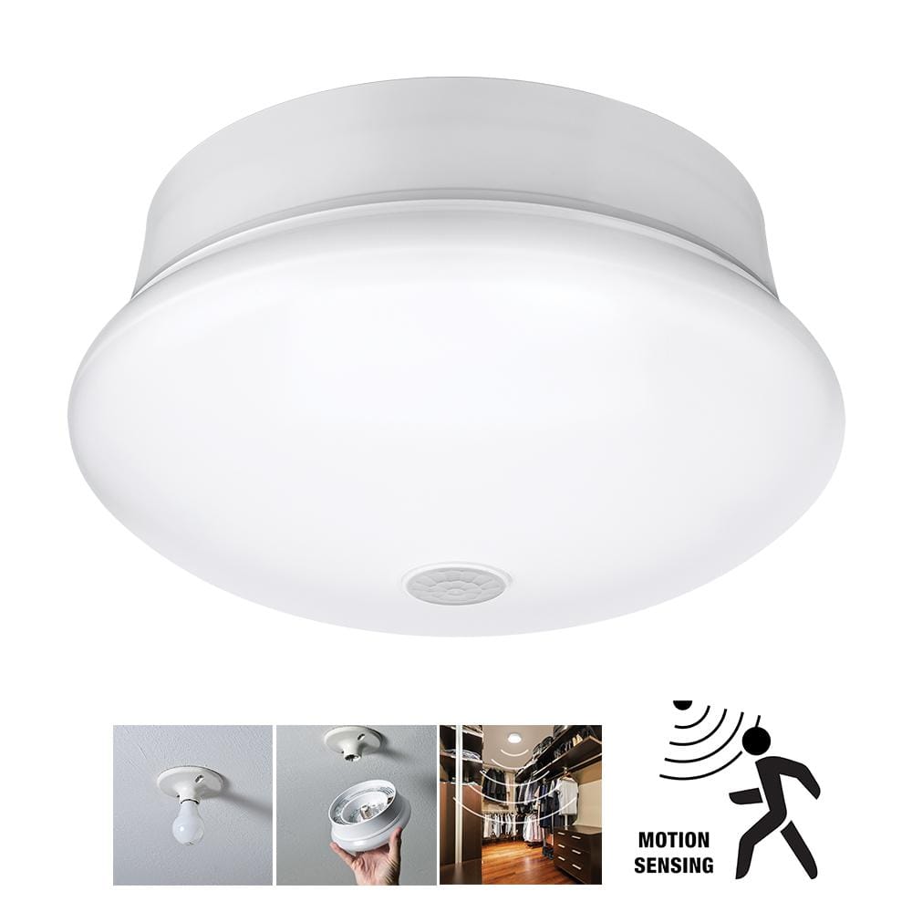 60-Watt Equivalent 7 in. E26 Motion Sensor LED Light Bulb Customize Hold Ti