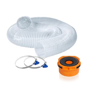 4 in. x 10 ft. Dust Collection Hose with 2 Hose Clamps and Dust Port Adapter for Dust Collection Systems