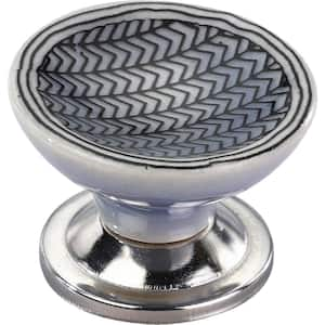 Arrow Pattern 1-4/7 in. Black Cupped Cabinet Knob