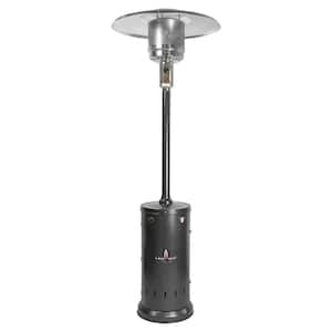 82 in. 40,000 BTU Hammered Black Traditional Mushroom Natural Gas Patio Heater