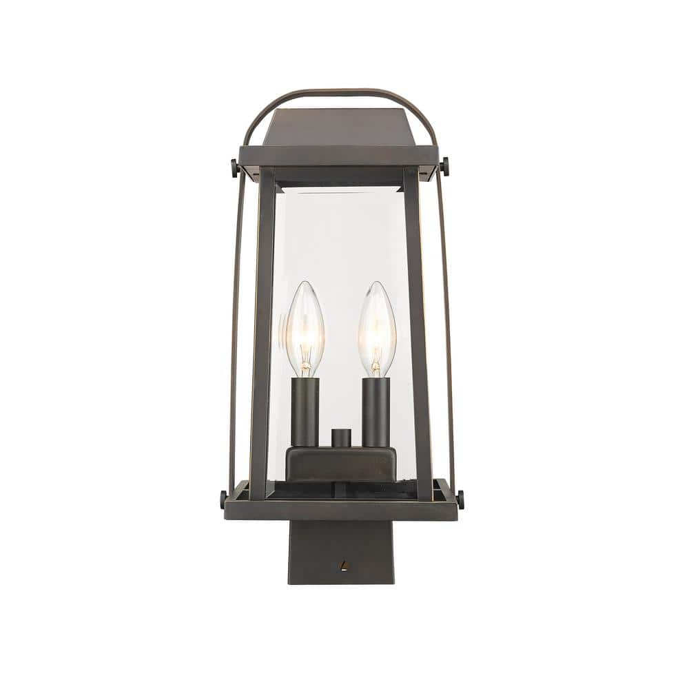 Millworks 15 2-Light Rubbed Bronze Aluminum Outdoor Hardwired Weather Re