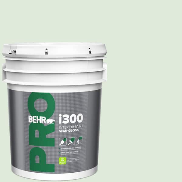 5 gal. #440E-1 Relaxing Green Semi-Gloss Interior Paint