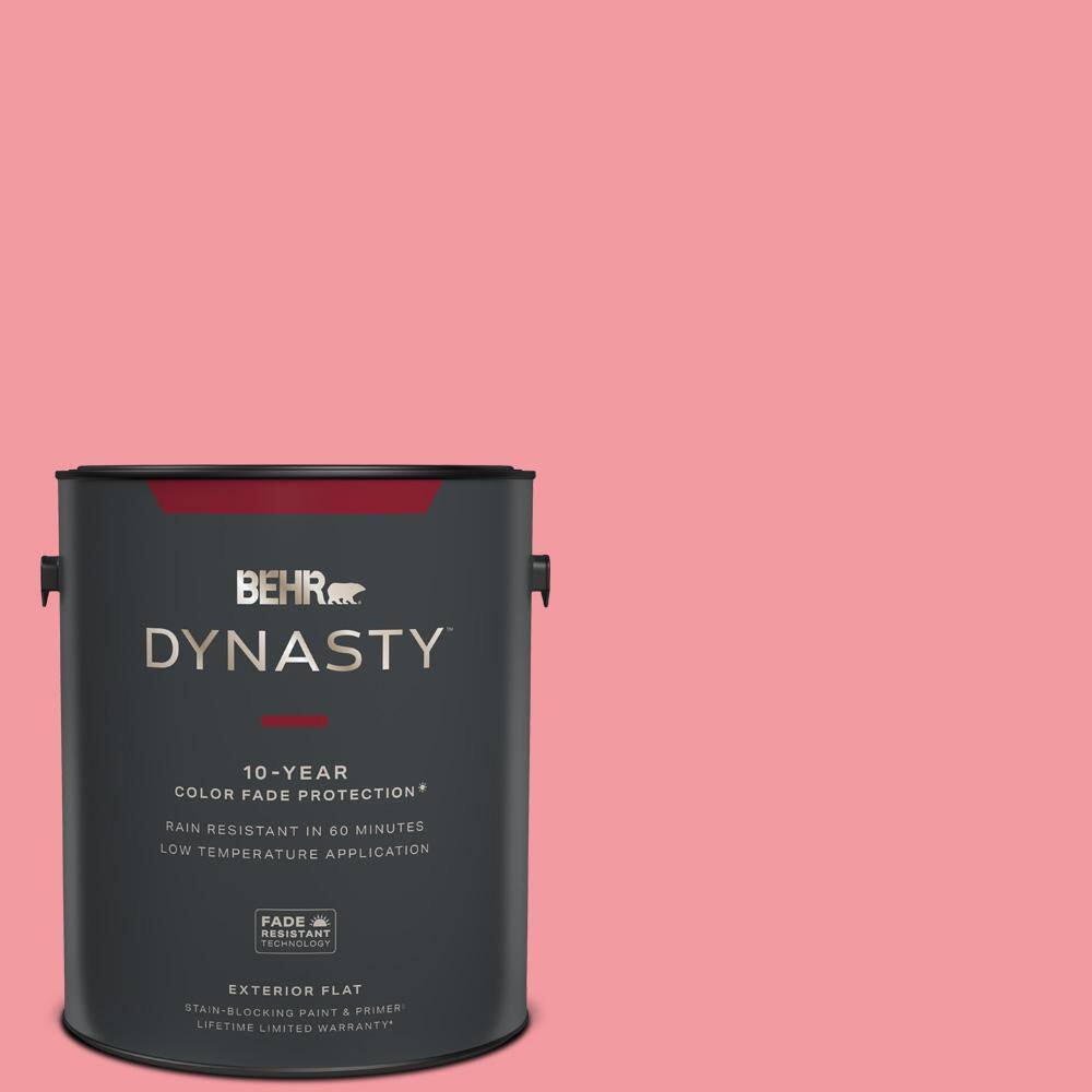 BEHR DYNASTY 1 gal. 130B4 Primrose Garden Flat Exterior StainBlocking Paint & Primer 465401