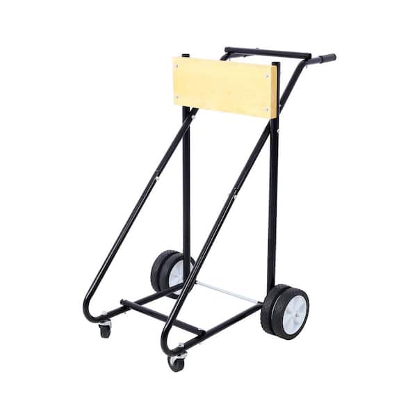 maocao hoom Outboard Boat Motor Stand, Engine Carrier Cart Dolly for Storage, 315 lbs. Weight Capacity, w/Wheels (wood) Serving Cart