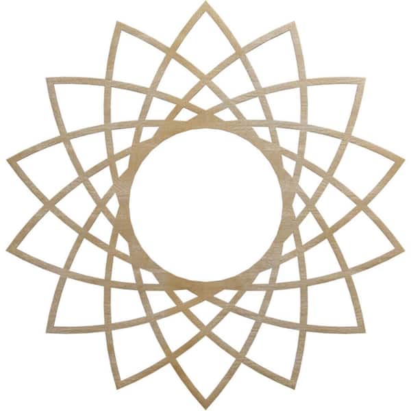 Ekena Millwork 0.25 in. x 32 in. x 32 in. Wood Medallion Moulding