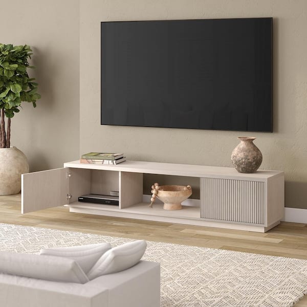 Meyer&Cross Dorian 69.63 in. Alder White TV Stand Fits TV's
