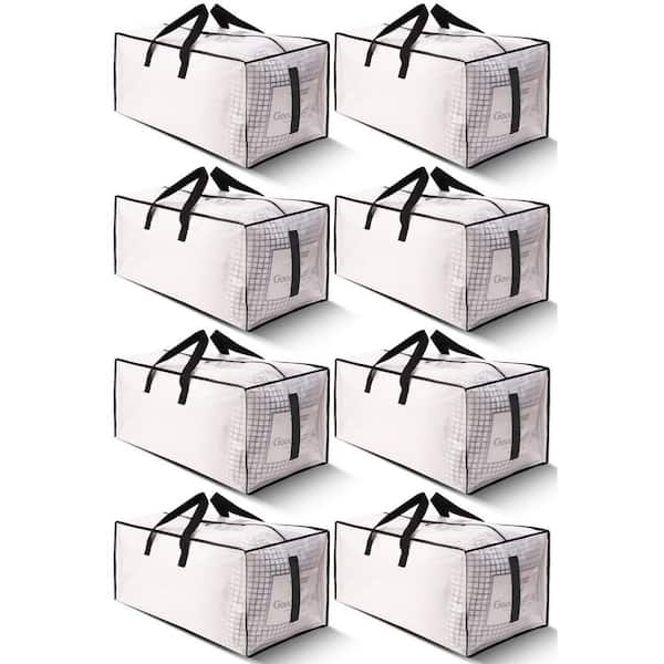 14.2 in. W x 29.1 in. D x 13 in. H White Outdoor Storage Cabinet for Toys, Clothing, Bedding, Move House (8-Pack)