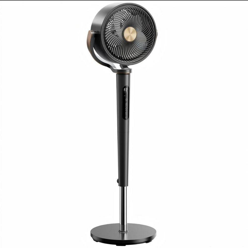45 in. 16-Speed DC Motor Pedestal Air Circulator Fan with 3D Oscillation, Remote Control and Night Light in Black price history on PriceWatchPro