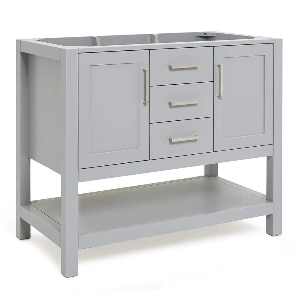 Bayhill 42 in. W x 21.5 in. D x 34.5 in. H Freestanding Bath Vanity Cabinet Only in Grey -  ARIEL, R042S-BC-GRY