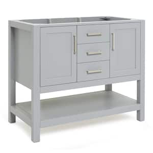 Bayhill 42 in. W x 21.5 in. D x 34.5 in. H Freestanding Bath Vanity Cabinet Only in Grey