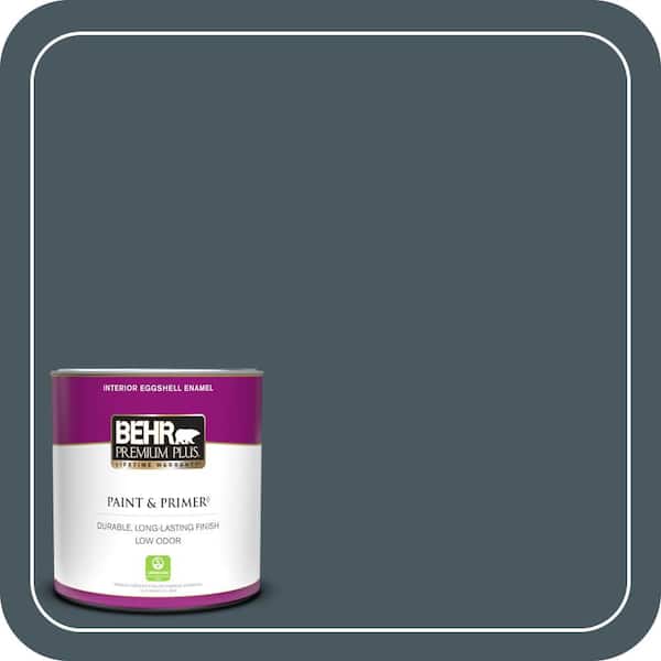 BEHR PREMIUM PLUS 1 qt. #S470-7 Undersea Eggshell Enamel Low Odor Interior Paint & Primer